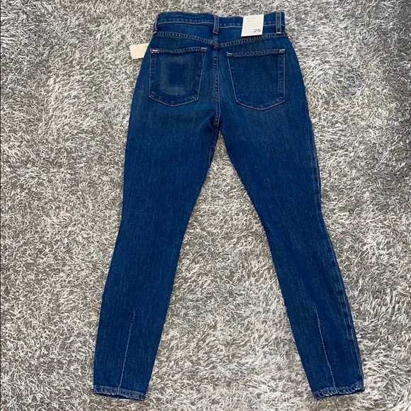 Alice + Olivia AO LA High Waisted rise button fly Ripped denim Skinny Jeans